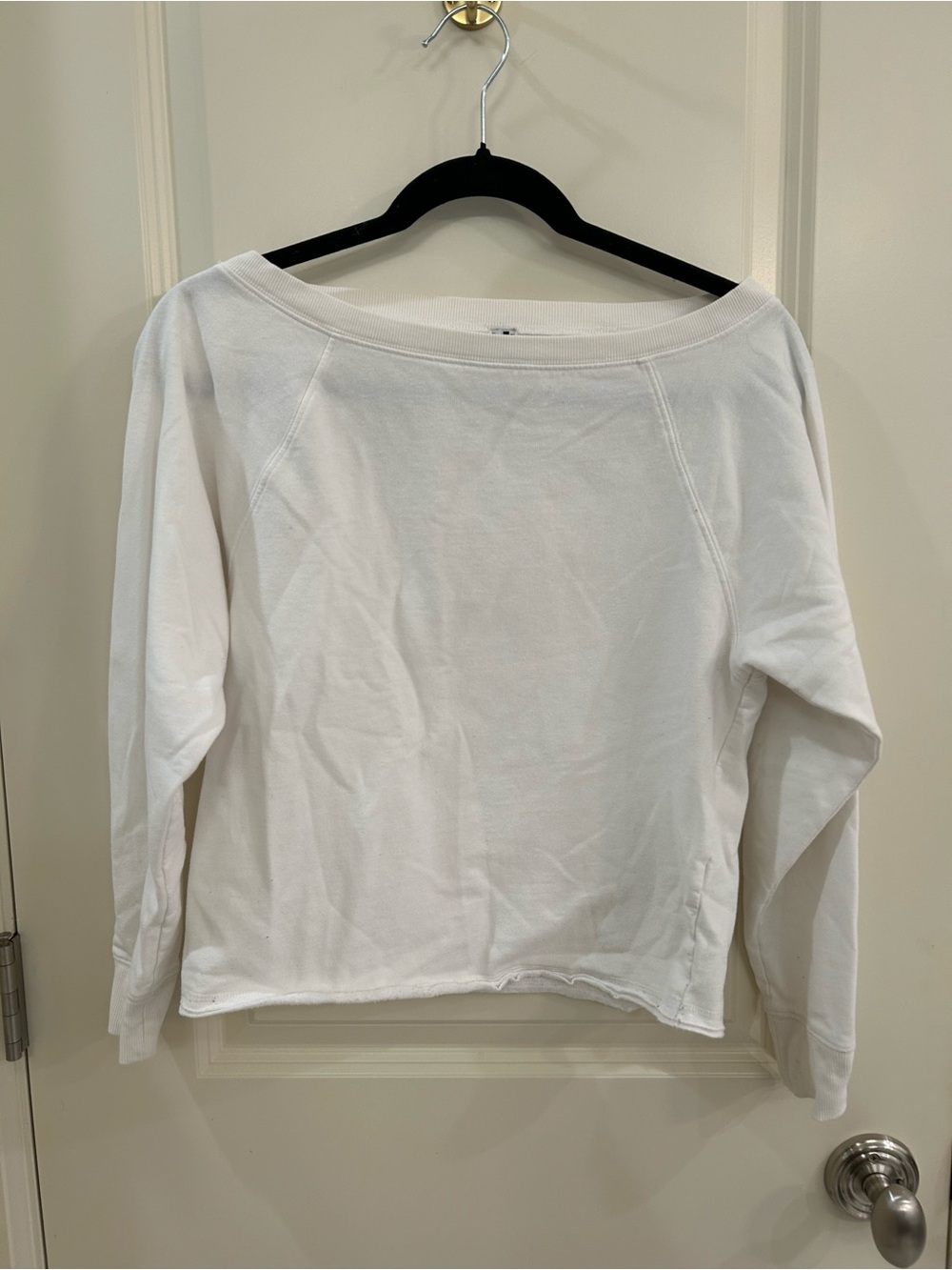 free press White Boatneck Raglan Sweatshirt